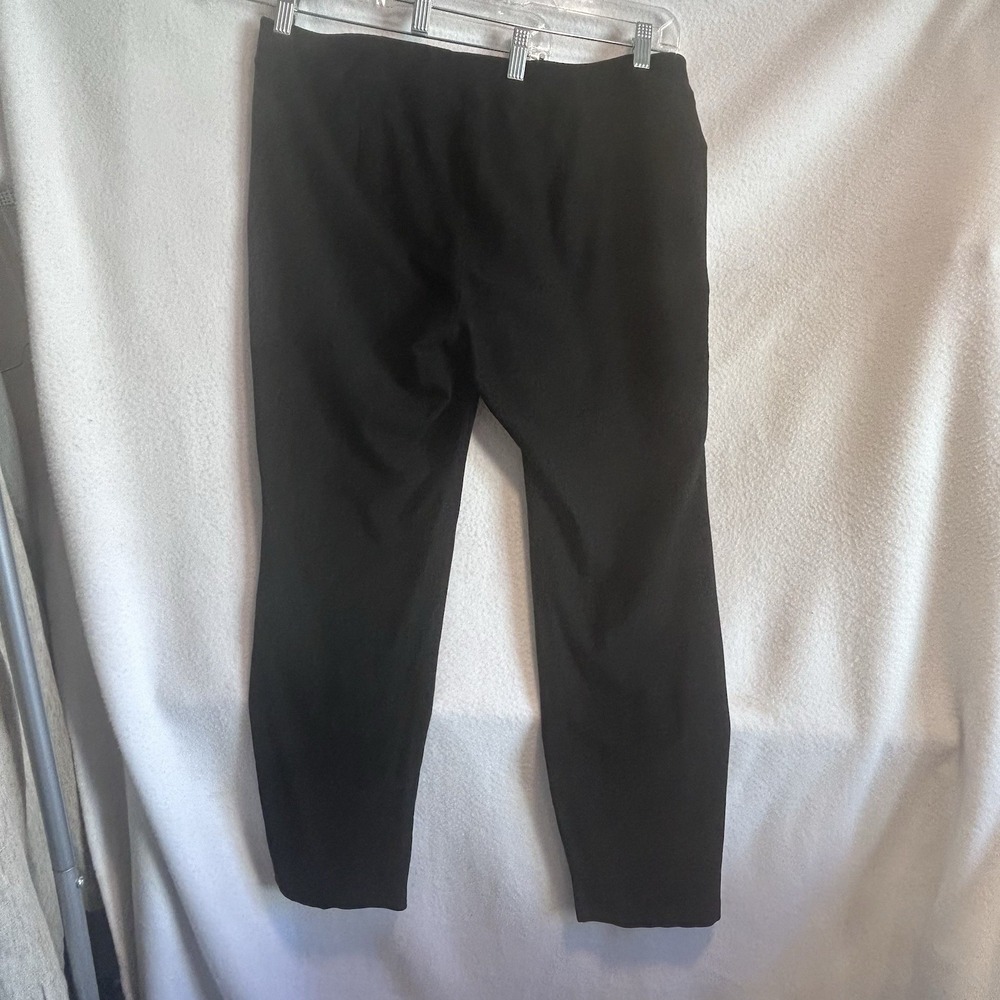 Eileen Fisher Lg. Pants Black Pull On Straight Elastic Waist Viscose Spandex EUC - Picture 7 of 8